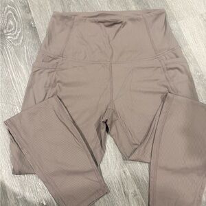 High-Waisted Taupe Leggings